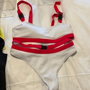 Buckle bikini top and bottom